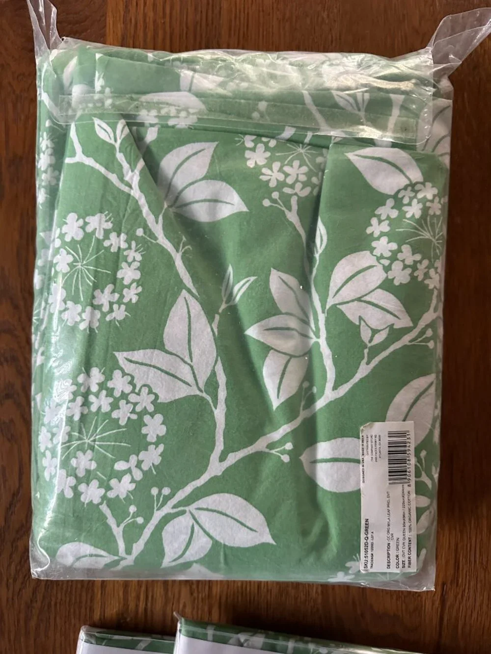 NEW IN PACKAGE - The Company Store Myla Leaf Organic Cotton Percale Duvet Cover,